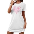 thumbnail image 1 of WJHWSX Womens Nightgown,Nightgowns for Women,Moisture Wicking,Comfort Fit,Printed,White,L(US:8), 1 of 2