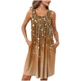 thumbnail image 1 of ATENAR Womens Nightgown,Nightgowns for Women,Pockets,Easy Care,Printed,Yellow,L, 1 of 5