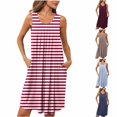thumbnail image 1 of ATENAR Womens Nightgown,Nightgowns for Women,Sleepwear,Sleeveless,Pockets,Easy Care,Solid,Pink,S, 1 of 8