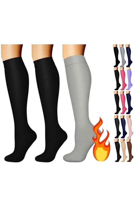 3PC Womens Socks,Compression Socks for Women,Shaping,Breathable,Soft,Moisture Wicking,Army Green,L/XL