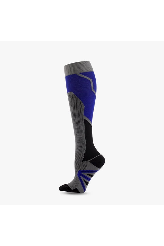 Womens Socks,Compression Socks for Women,Athletic,Moisture Wicking,Breathable,Nylon,Blue,L