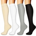 thumbnail image 1 of ssuyfkrb 4PC Womens Socks,Compression Socks,Womens Socks,Shaping,Supportive,Cotton,Pink,S/M, 1 of 2
