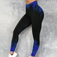 thumbnail image 1 of WJHWSX Workout Leggings for Women,Women's Leggings,Butt Lifting Leggings for Women,Cinched,Comfort Fit,Printed,Polyester,Spandex,Blue,L(US:8), 1 of 6