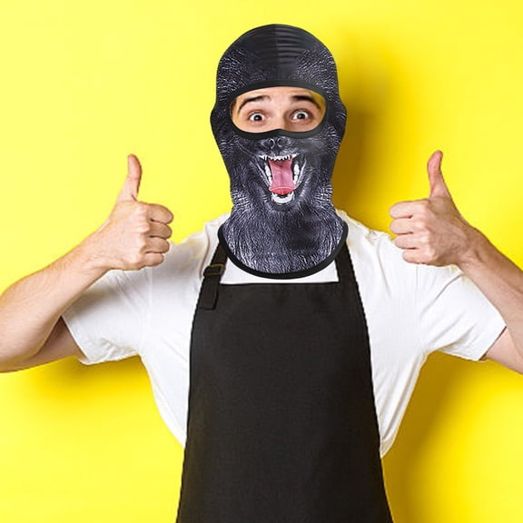 WJJIAO Balaclava Mask 3D Animal Print Full Face Mask Cooling Neck Gaiter Sun Protection Face Cover Mask Windproof Ski Mask for Outdoor Activities Bike Cycling