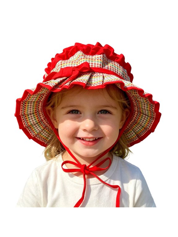 Kid Lorna Murray Hat, Reversible Straw Pleated Sun Hat, Wide Brim Foldable Casual Outdoor Beach Sun Hat for Summer
