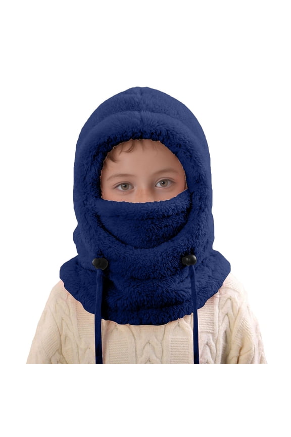 Kids Ski Mask Balaclava for Boys Girls Winter Warm Face Mask Hat Toddler Snow Sherpa Hood Neck Scarf, One Size