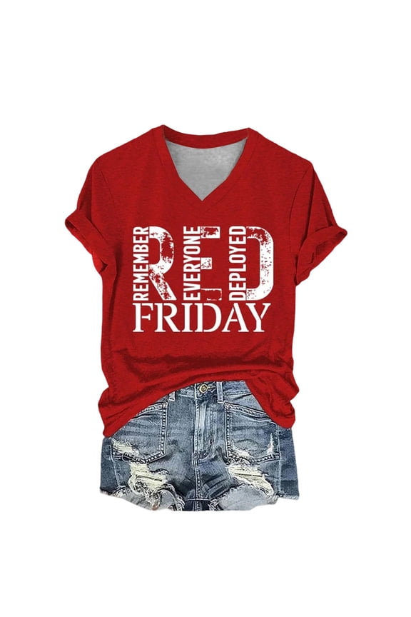 Red Friday Shirt On Fridays We Wear Red Tshirt Remember Everyone Deployed Shirts for Men Women