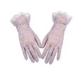 thumbnail image 1 of WJOSBXT 1Pair Women Lace Floral Short Gloves, Elegant Tea Party Wedding Bridal Gloves Gray, 1 of 5