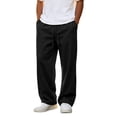 thumbnail image 1 of WJOSBXT Baggy Sweatpants Men Big and Tall Wide Leg Pants 2026 Drawstring Workout Track Pants Straight Open Bottom Loose Fit Work Trousers with Pockets XL, 1 of 8