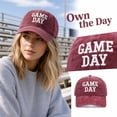 thumbnail image 1 of WJOSBXT Game Day Embroidered Baseball Cap, Vintage Washed Cotton Soft Brim Hat, Adjustable Metal Buckle Sports Casual Hat for Men Women, 1 of 6