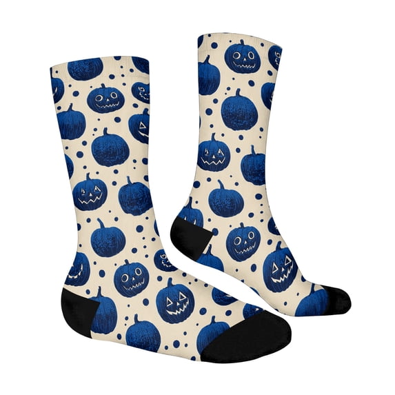 WJOSBXT Halloween Compression Socks Men Women 2026 Spider Pumpkin Halloween Graphic Sock Funny Moisture Wicking Plus Size Socks Unisex