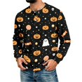 thumbnail image 1 of WJOSBXT Halloween Shirts For Men Long Sleeve Crew Neck Shirt Funny 3D Print Holiday Graphic Tees Lightweight Loose Fit Tshirt 2XL, 1 of 5