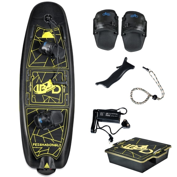 WJSHIPFOR Carbon Fiber High-Speed Electric Surfboard,14 KW Water Jet Surf Board,Max-Speed of 55 KM/h,Battery Life of 60 Min, IP68 Waterproof, Electronic Surfboard for Adult, Custom Design Pattern