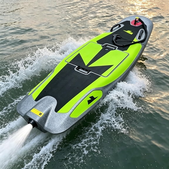 WJSHIPFOR High-Speed Electric Surfboard 12/15kw Water Jet Surf Board, 55/60 km/h Max-Speed, Battery Life Up 60-120 Min, IP67 Waterproof, Competition-Grade Hydrofoil Board