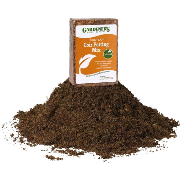 WJSP 12 Pack Coconut Coir Potting Mix Bricks 10 Quarts Each Compressed Coco Peat for Container Planting Raised Beds Seed Starting