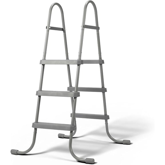 WJSP Above Ground Pool Ladder Gray 3 Step 300 Lbs For 42 Inch High Wall Non Slip A Frame Heavy Duty