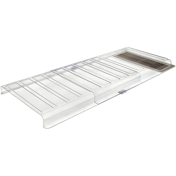 WJSP Air Vent Extender Clear For Floor Registers Up To 11 Inch Wide Deflects Air Under Furniture