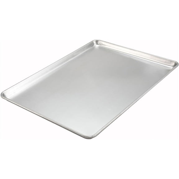 WJSP Aluminum Sheet Pan Full Size 18X26 Inch Silver Commercial Grade For Baking Roasting
