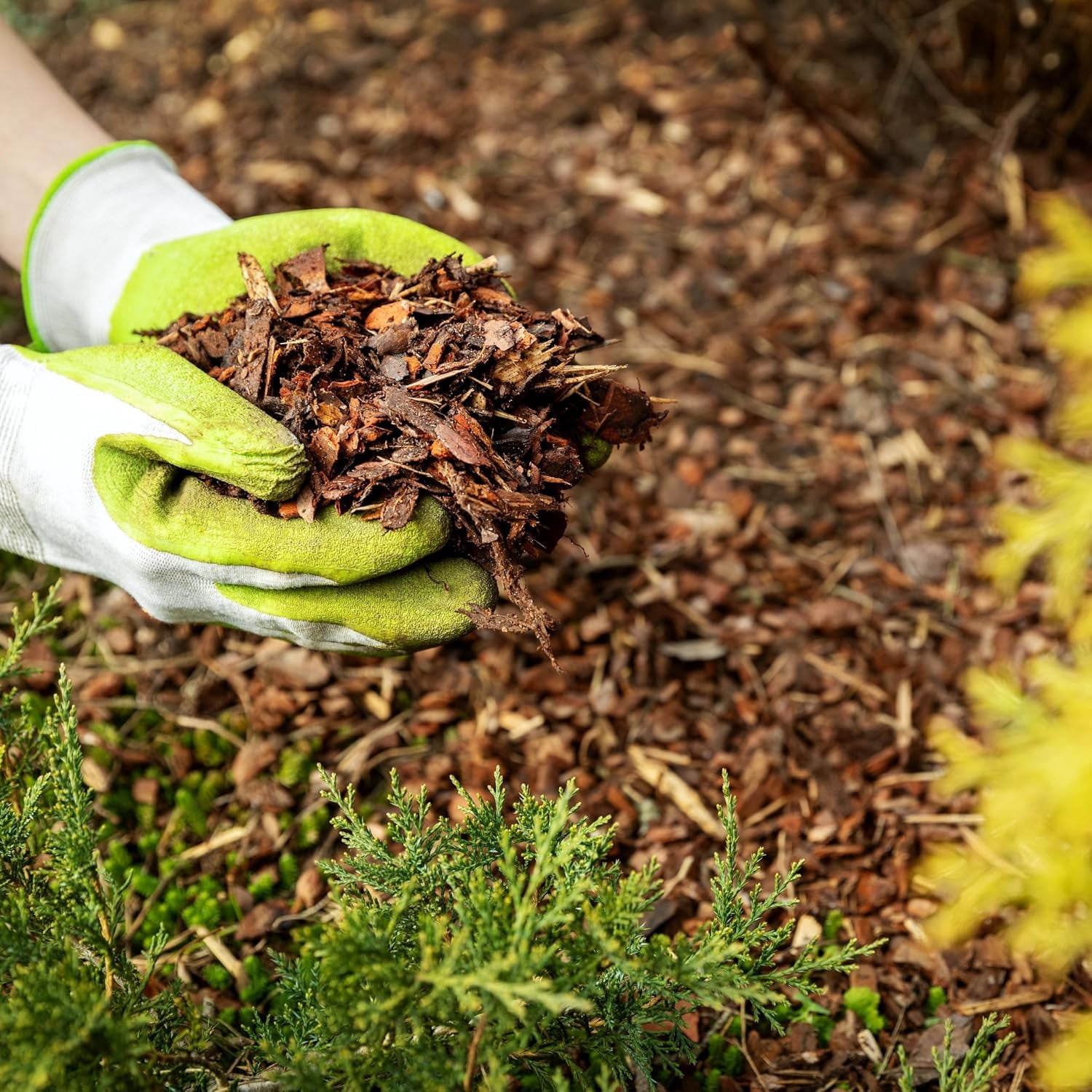 Wjsp Brown Wood Mulch 1 Cu ft for Landscaping Gardens