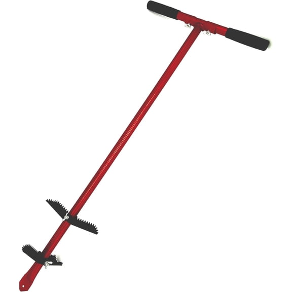 WJSP Compost Aerator Silver 36in Non Rust Steel Folding Wings for Compost Heap Aeration Garden Tool