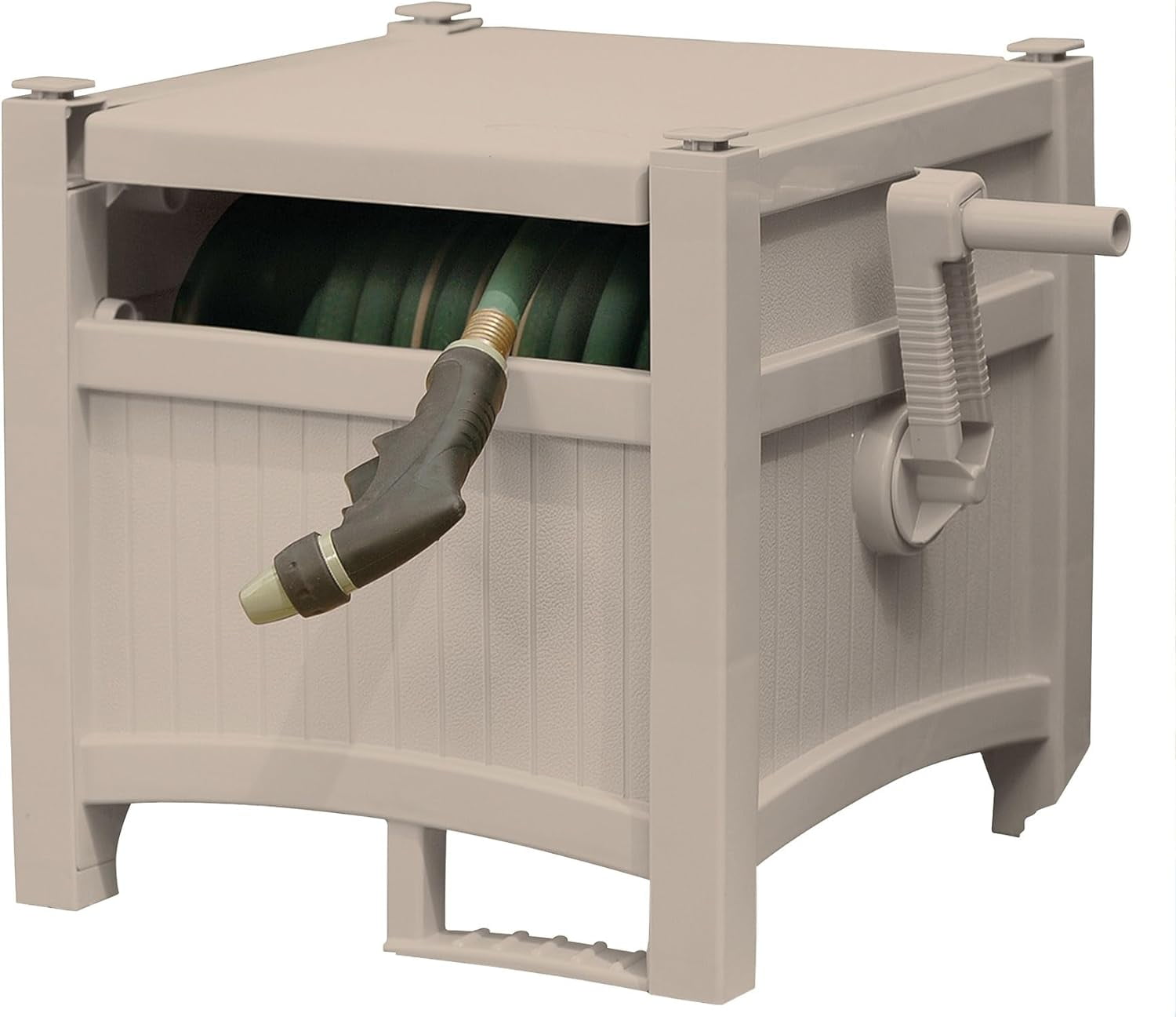 WJSP Garden Hose Reel Light Taupe for 100 ft Hose Storage