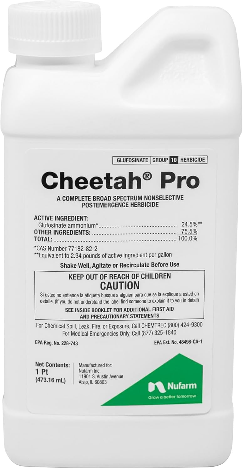 WJSP Glufosinate Weed Killer 16 fl oz Broad Spectrum for Grass Lawns Golf Courses Gardens