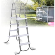 WJSP Heavy Duty Pool Ladder Gray White 4 Step 300 Lbs For 52 Inch Above Ground Pool Removable