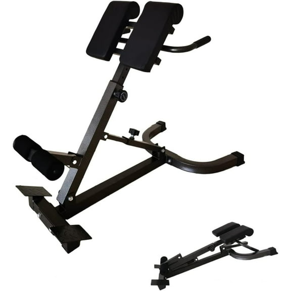 ZLGP Hyperextension Roman Chair Back Extension Bench Foldable Fitness Machine for Home Gym Adjustable Waist Abdominal Back Machine