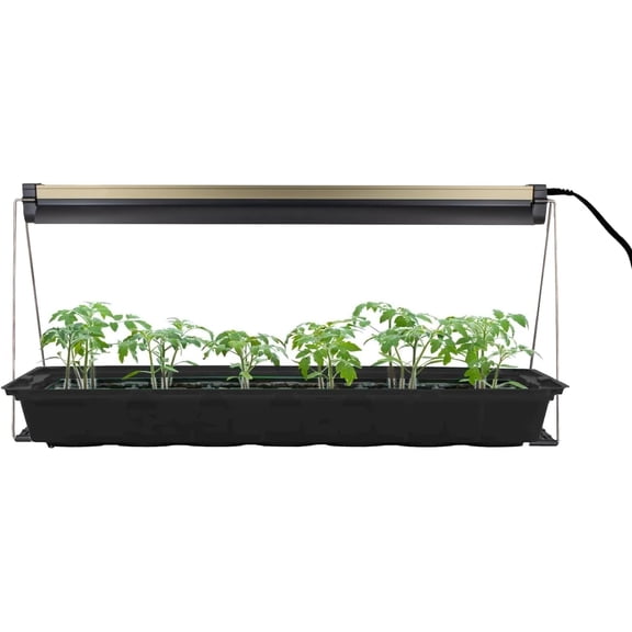 WJSP Indoor Grow Light Fixture T5 Bulb 24x11in Compact 6400k Full Spectrum for Seed Starting Seedlings Cuttings Indoor Plant Growing Use