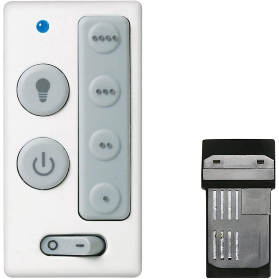WJSP Kathy Ireland Home SW405, 4-Speed Ceiling Fan Wall Control with Receiver, White