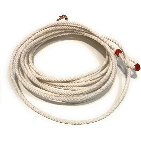 WJSP Kids Western Rope 324 inch White for Cowboy Rodeo