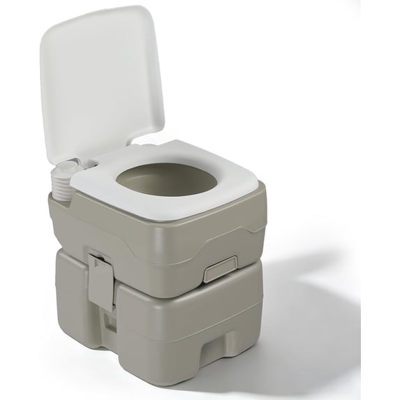 WJSP Outdoor Portable Toilet Gray 13.8"W x 16.2"H 5.3 Gallon Waste Tank for Camping RV Boat Travel