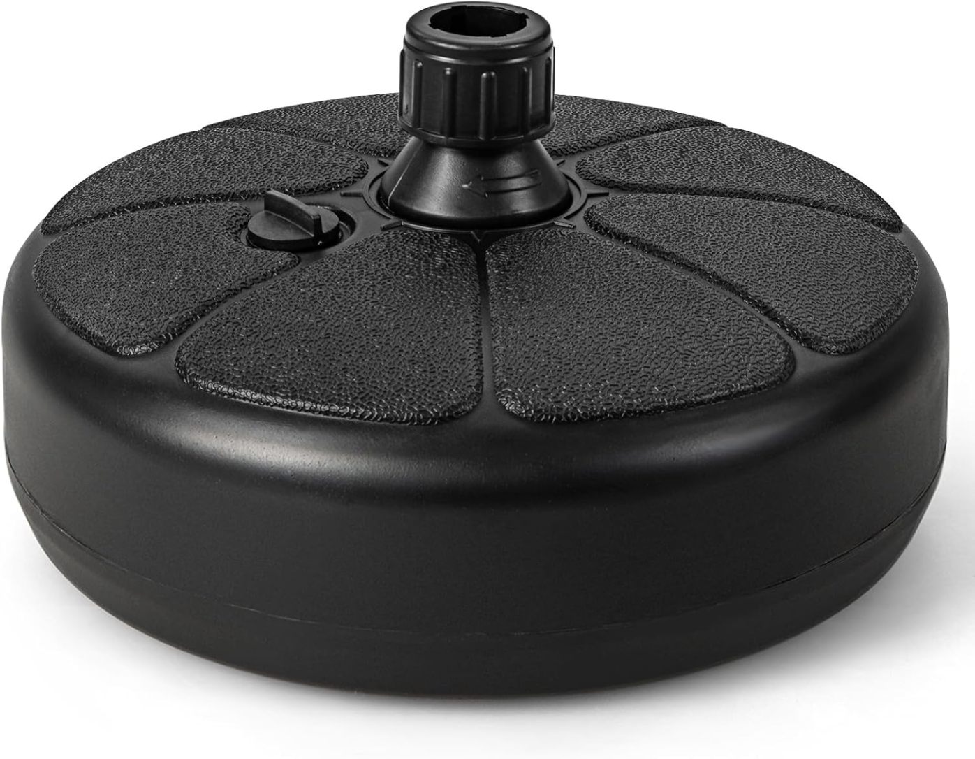 WJSP Patio Umbrella Base 40 LBS, Round 14.5 Inches Water Sand Fillable Outdoor Umbrella Stand Weight for Deck Poolside Garden Backyard Lawn Beach