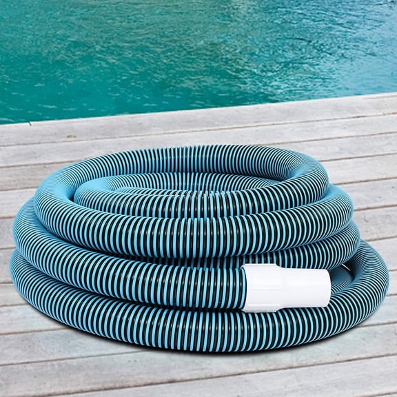 WJSP Pool Vacuum Hose Blue 1.5 Inch X 50 Ft For Inground Above Ground Pool Manual Cleaning