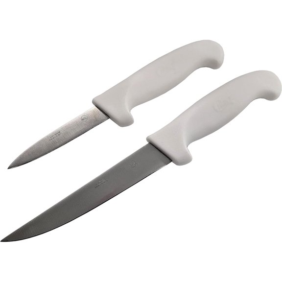 WJSP Poultry Processing Knife Set 2 Piece High Carbon Steel For Chicken Turkey Duck Butcher