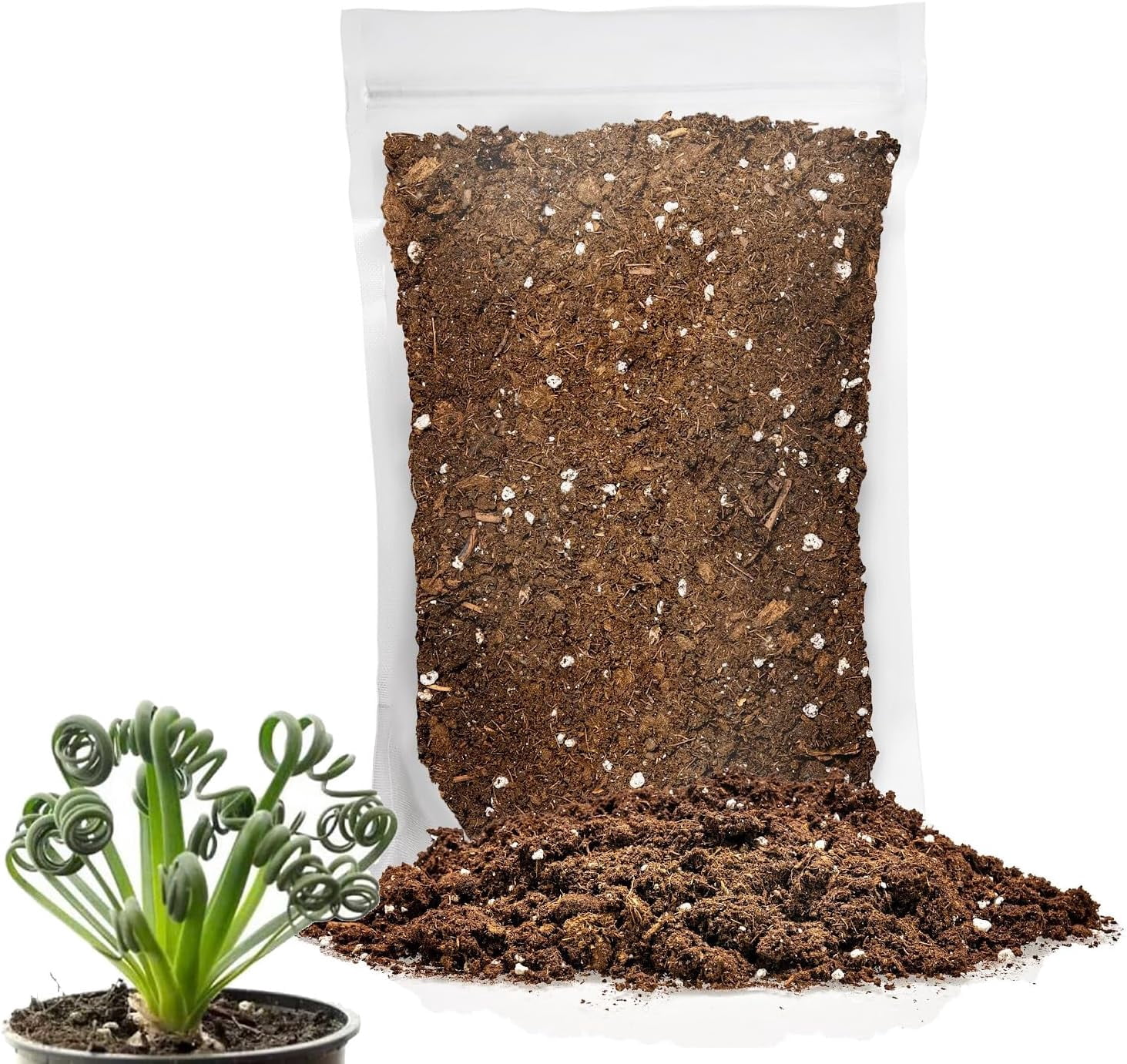 WJSP Premium Spiralis Potting Soil Mix 10 Quart for Thriving Blooms Indoor Container Gardening