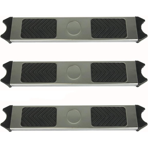 WJSP Replacement Pool Ladder Steps Black Gray 3 Pack Stainless Steel Anti Slip for 1.9" OD Rails 250 Lbs