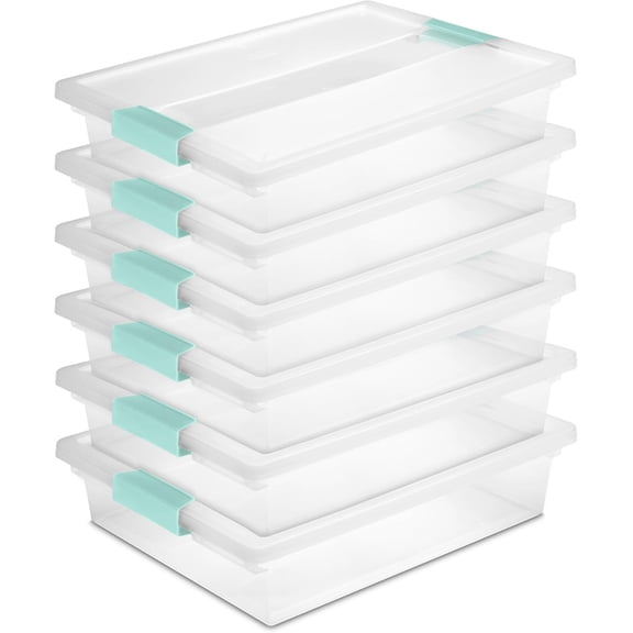 WJSP Storage Boxes 14X11X3.25 inch for Home Office Classroom