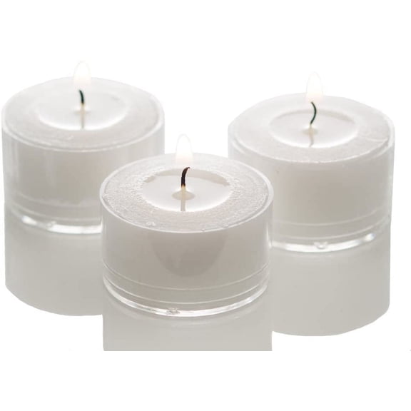 WJSP Tealight Candles White Unscented 1.5 Inch 100 Pack 7 Hour Burn For Wedding Event Home Decor