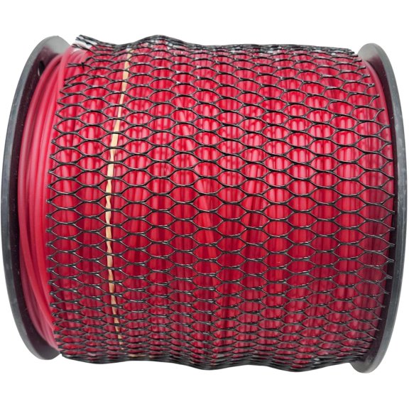WJSP Trimmer Line .105 Inch 3 Lb Spool Red With Cutter For Rotary Weed Trimmer Replacement