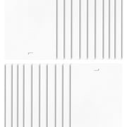 WJSP Vertical Blind Replacement Slats White 98.5"x3.5" 20 Pack PVC Curved Smooth for Window Blinds