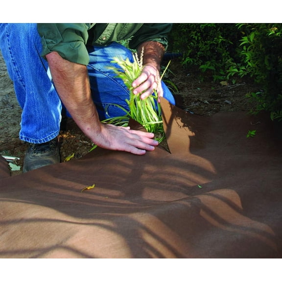 WJSP Weed Barrier Fabric Brown 3x50ft 3oz Pro Landscape Fabric for Gardening Weed Control Moisture Retention