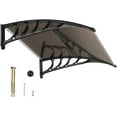 thumbnail image 1 of WJSP Window Awning Black 40"X35.4" Polycarbonate Cover Door Canopy UV Rain Snow Sun Protection Outdoor, 1 of 6
