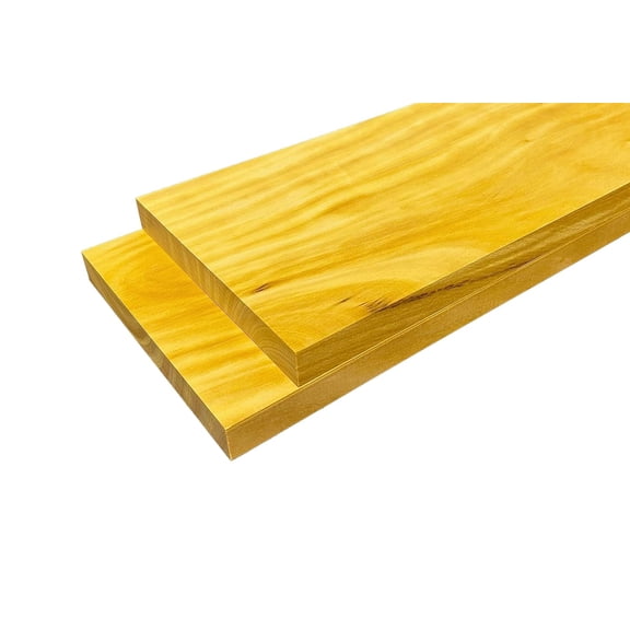 WJSP Yellowheart Lumber Boards 3 4x6x24in 2pcs Wood Rectangular for Woodworking Crafting Projects Commercial Grade Use