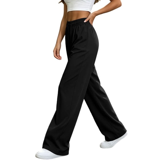 WJSROAC Womens Sun Protection Pants Wide Leg UPF 50+ Cooling Flowy Palazzo Trousers Loose Casual Lightweight Dressy Pants For Travel Streetwear