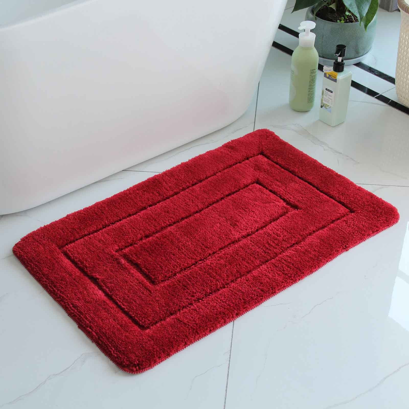 WJSXC Bathroom Rugs,24 Inch X 16 Inch,Soft And Absorbent Microfiber ...