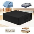 thumbnail image 1 of WJSXC Bed Sheet Set Organizer Foldable Bed Sheet Organizer and Storage Foldable Storage Box for Duvet Cover Set Linen Closet Organizer for Bedding Clothes Blankets Black, 1 of 6