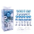 thumbnail image 1 of WJSXC Christmas Balls, 32Pcs Blue Christmas Hanging Ornaments Balls Bells Shatterproof Delicate Baubles Set, for Home Holiday Party Xmas Tree Decoration Gifts, 1 of 4
