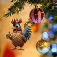 thumbnail image 1 of WJSXC Cute Rooster Car Pendant Home Tree Decoration Christmas Tree Ornament Home Decor 1PC B, 1 of 6