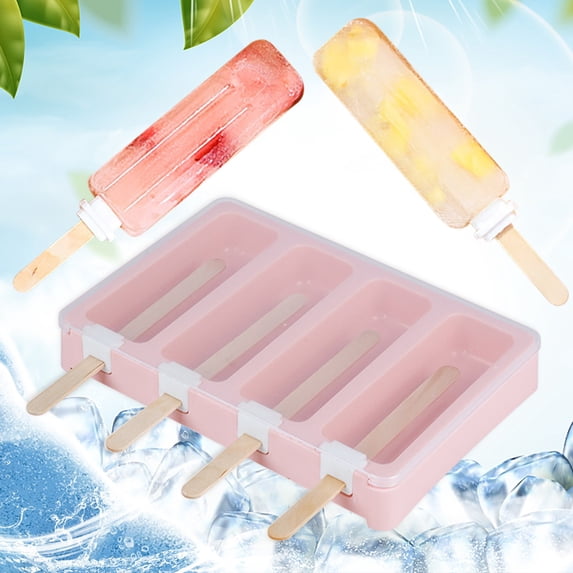 WJSXC New Ice-cream Maker, Ice-cream Molds Ice Box Small Household Refrigerator Easy-release Ice-cream Molds with Cover Ice Lattice